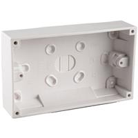 Wessex Electrical Wessex Pattress Box 2 Gang (30mm) in White