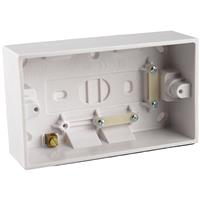 Wessex Electrical Wessex Pattress Box 2 Gang (45mm) in White