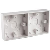 Wessex Electrical Wessex Pattress Box Dual 26mm in White