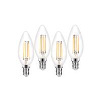 Wessex Electrical Wessex LED Filament Candle Bulb Lamps 1.8W SES Warm White 250lm (4 Pack)