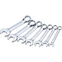 Draper Stubby Combination Spanner Set 7 Piece in Chrome Carbon Steel