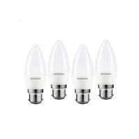 Wessex Electrical Wessex LED Frosted Candle Bulb Lamps 1.8W BC Cool White 250lm (4 Pack) Plastic