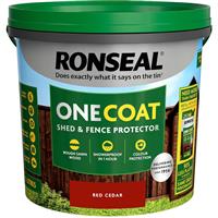 Ronseal One Coat Shed & Fence Protector 5L in Red Cedar