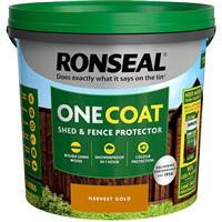 Ronseal One Coat Shed & Fence Protector 5L in Harvest Gold