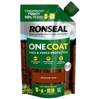 Ronseal One Coat Shed & Fence Protector Refill Pouch 950ml in Medium Oak