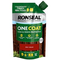 Ronseal One Coat Shed & Fence Protector Refill Pouch 950ml in Red Cedar
