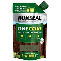 Ronseal One Coat Shed & Fence Protector Refill Pouch 950ml in Forest Green