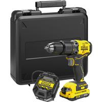 Stanley FatMax V20 18V Brushless Combi Drill 1 x 2.0Ah in Yellow Plastic