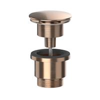 Viva Universal Clicker Basin Waste Brushed in Copper Brass