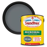 Sandtex Ultra Smooth Masonry Paint 5L in Slate Grey
