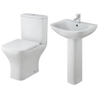 Nuie Ava Cloakroom Suite in White