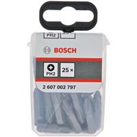 Bosch Screwdriver Bits PH2 25mm (25 Pack) in Grey Steel