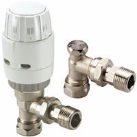Danfoss RAS-C2 TRV & Lockshield 15mm Angled in White