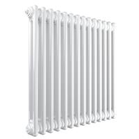 Stelrad Softline 2 Column Horizontal Radiator 500 x 858mm 2358Btu in White Steel