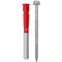 Fischer DDF Dot and Dab Fixings 10 x 100mm (4 Pack) in Red/Grey/Silver Plastic