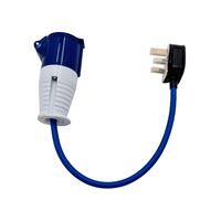 Wessex Electrical Wessex Fly Lead Socket Convertor 13A-16A in Blue