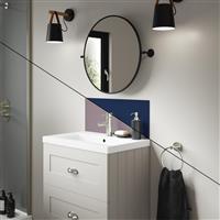 Wetwall Alloy Double-Sided Bathroom Wall Panel Deep Sea Blue / Smoked Rose 600 x 250mm in Deep Sea Blue/Smoked Rose