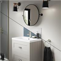 Wetwall Alloy Double-Sided Bathroom Wall Panel Glacier White / Neptune Blue 600 x 250mm in Glacier White/Neptune Blue