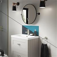 Wetwall Alloy Double-Sided Bathroom Wall Panel Aqua / Cadet 600 x 250mm in Aqua/Cadet