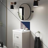 Wetwall Alloy Double-Sided Bathroom Wall Panel Deep Sea Blue / Smoked Rose 400 x 250mm in Deep Sea Blue/Smoked Rose