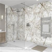 Wetwall Elite Bathroom Wall Panel 2420 x 580mm in Vienna White Plastic