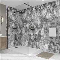 Wetwall Elite Bathroom Wall Panel 2420 x 580mm in Onyx Grigio Plastic