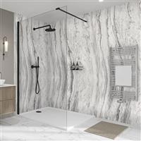 Wetwall Elite Bathroom Wall Panel 2420 x 580mm in Marmo Linea Plastic