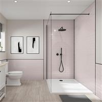 Wetwall Tile Composite Bathroom Wall Panel Blush 2440 x 1220mm in Blush Composite