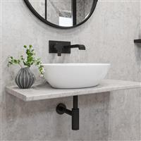 Wetwall Mermaid Vanity Worktop 1500 x 425mm in Industrial Concrete