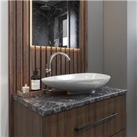 Wetwall Mermaid Vanity Worktop 1500 x 425mm in Marbre Palazio