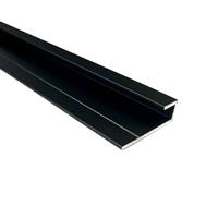 Wetwall Alloy End Cap Trim Matt 2440mm in Black
