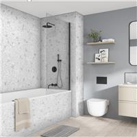 Wetwall Elite Bathroom Wall Panel 2420 x 160mm in Terrazzo Nuage Plastic