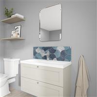 Wetwall Alloy Bathroom Wall Panel 800 x 250mm in Blue Scallop