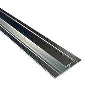 Wetwall Alloy H-Joint Trim Polished 2440mm in Silver