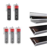 Wetwall Alloy 2 Sided Installation Kit in Chrome
