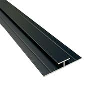 Wetwall Alloy H-Joint Trim Matt 2440mm in Black