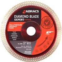 Abracs Tile & Porcelain Diamond Blade 125 x 22mm in Red
