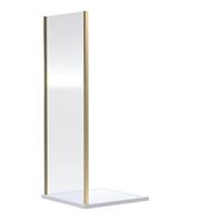 Nuie Rene Shower Enclosure Side Panel 760mm in Brushed Brass Aluminium