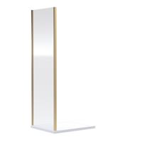 Nuie Rene Shower Enclosure Side Panel 1000mm in Brushed Brass Aluminium