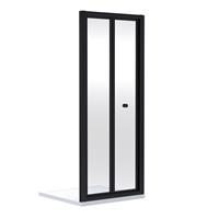 Nuie Rene Bi-Fold Shower Enclosure Door 900mm Matt in Black Aluminium