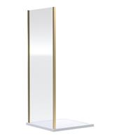 Nuie Rene Shower Enclosure Side Panel 700mm in Brushed Brass Aluminium
