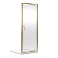 Nuie Rene Pivot Shower Enclosure Door 900mm in Brushed Brass Aluminium