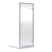Nuie Rene Hinged Shower Enclosure Door 760mm in Chrome Aluminium