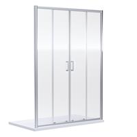 Nuie Rene Sliding 2 Door Shower Enclosure Door 1700mm in Chrome Aluminium