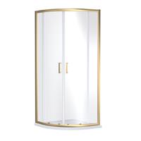 Nuie Rene Quadrant Shower Enclosure 900mm x 900mm in Brushed Brass Aluminium