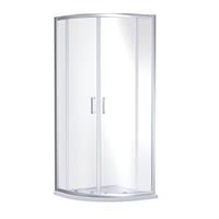 Nuie Rene Quadrant Shower Enclosure 800mm x 800mm in Chrome Aluminium