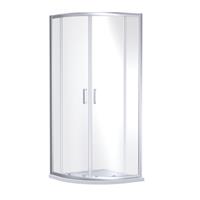 Nuie Rene Quadrant Shower Enclosure 1000mm x 1000mm in Chrome Aluminium