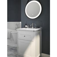 Splashback Glass Bathroom 250 x 500mm Chrome Caps in Clear