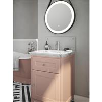 Splashback Glass Bathroom 250 x 500mm Satin Chrome Caps in Clear