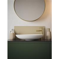 Splashback Light Glass Bathroom 250 x 500mm in Gold